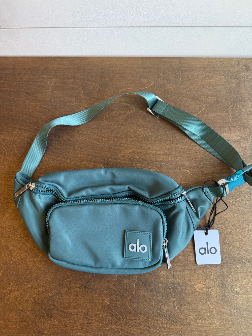 ALO Yoga Forest Green Belt Bag with Front Pocket